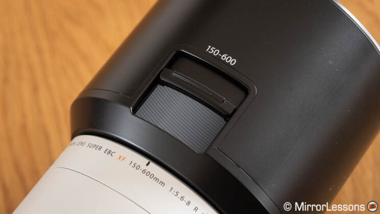Lens hood on the 150-600mm